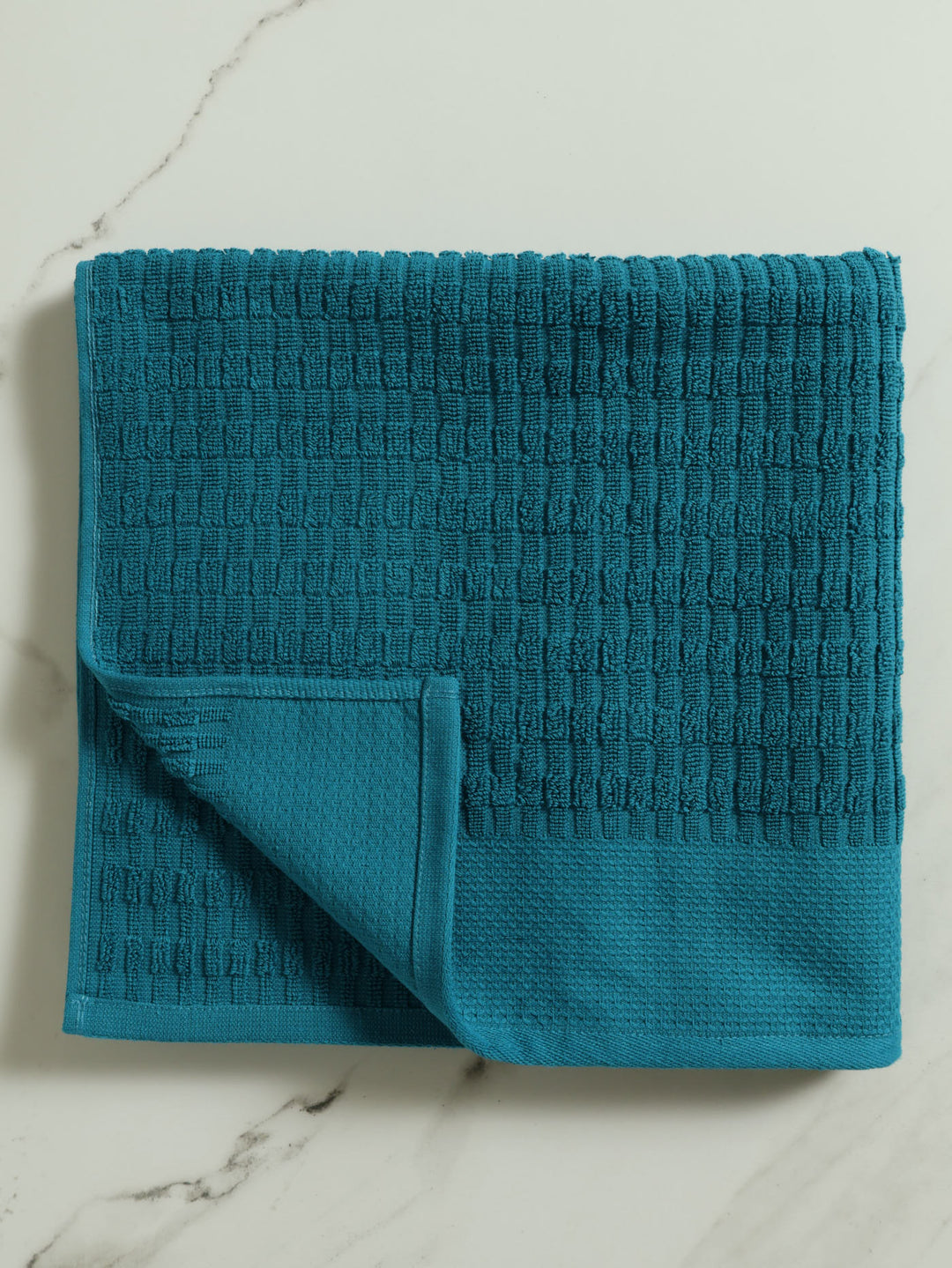 Checkerboard Towels - Teal