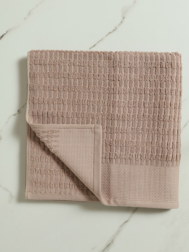 Checkerboard Towels - Mocha