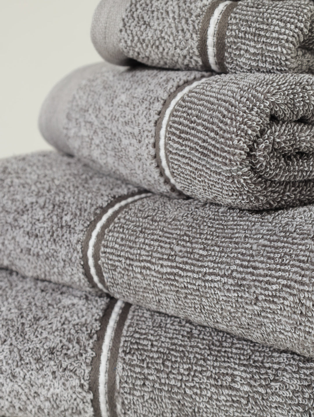 Premium Melange Bath Towels - Charcoal