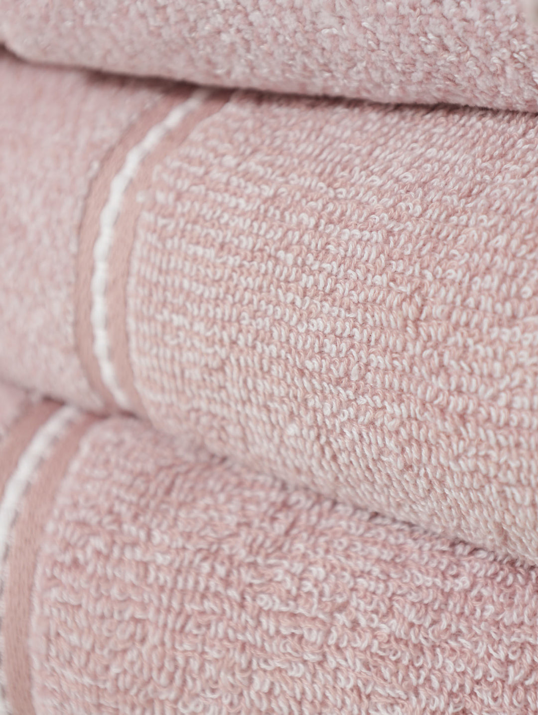 Premium Melange Bath Towels - Rose