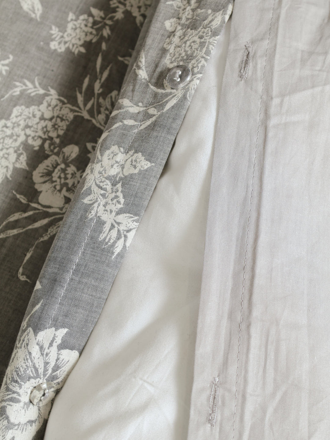 Jacquard Botanical Charcoal Duvet