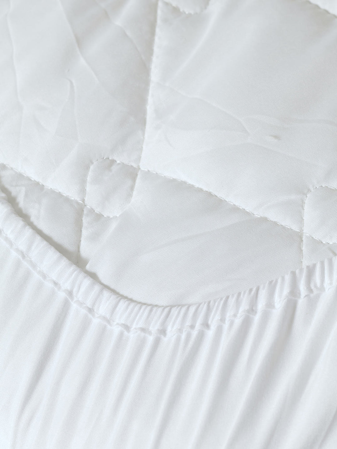 Quilted Mattress Protector - White