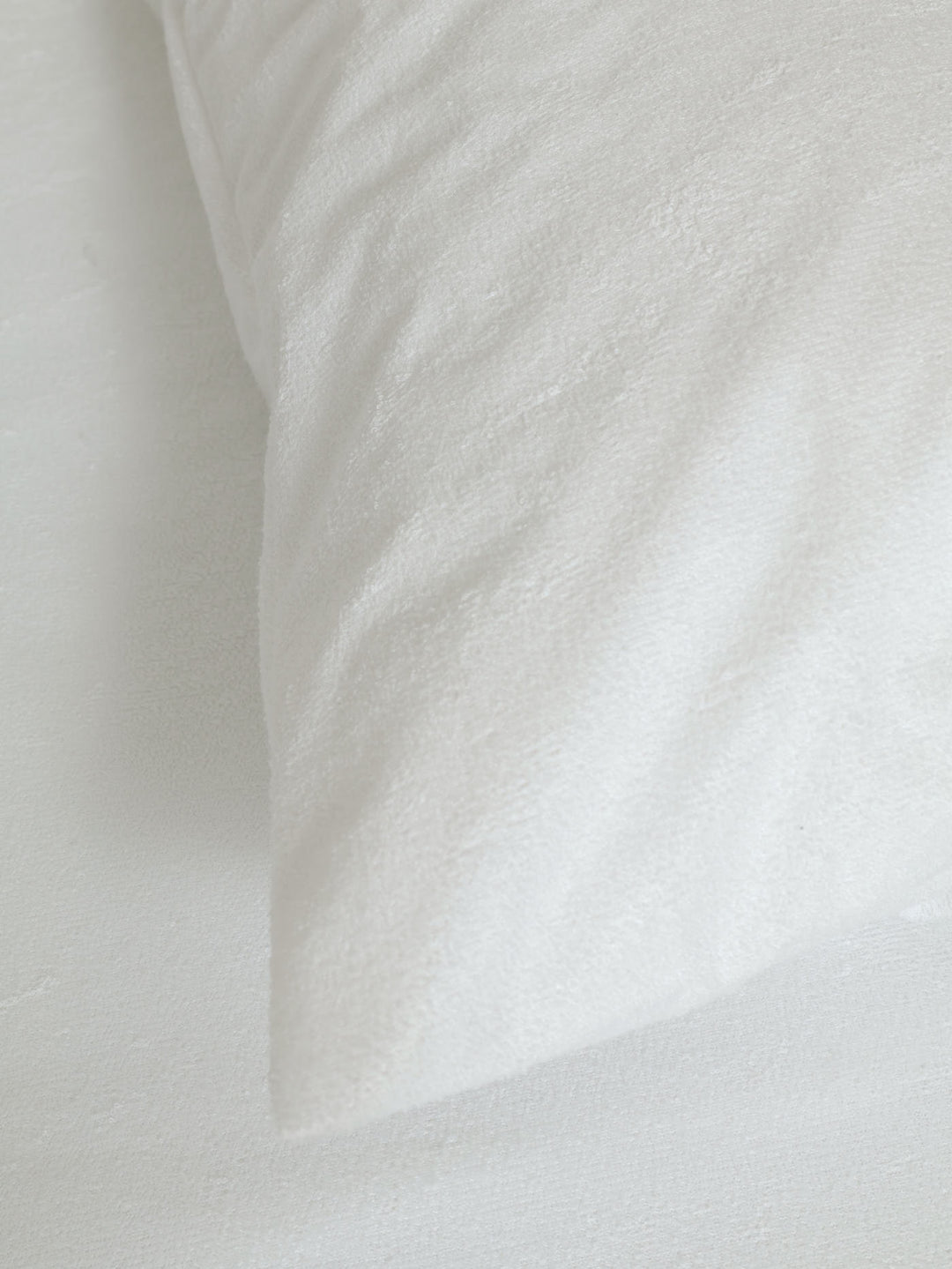 Towelling Waterproof Pillow Protector - White