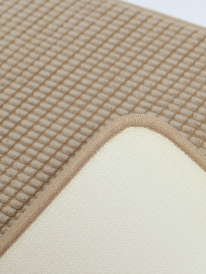 Popcorn Memory Foam Bathmat - Mocha