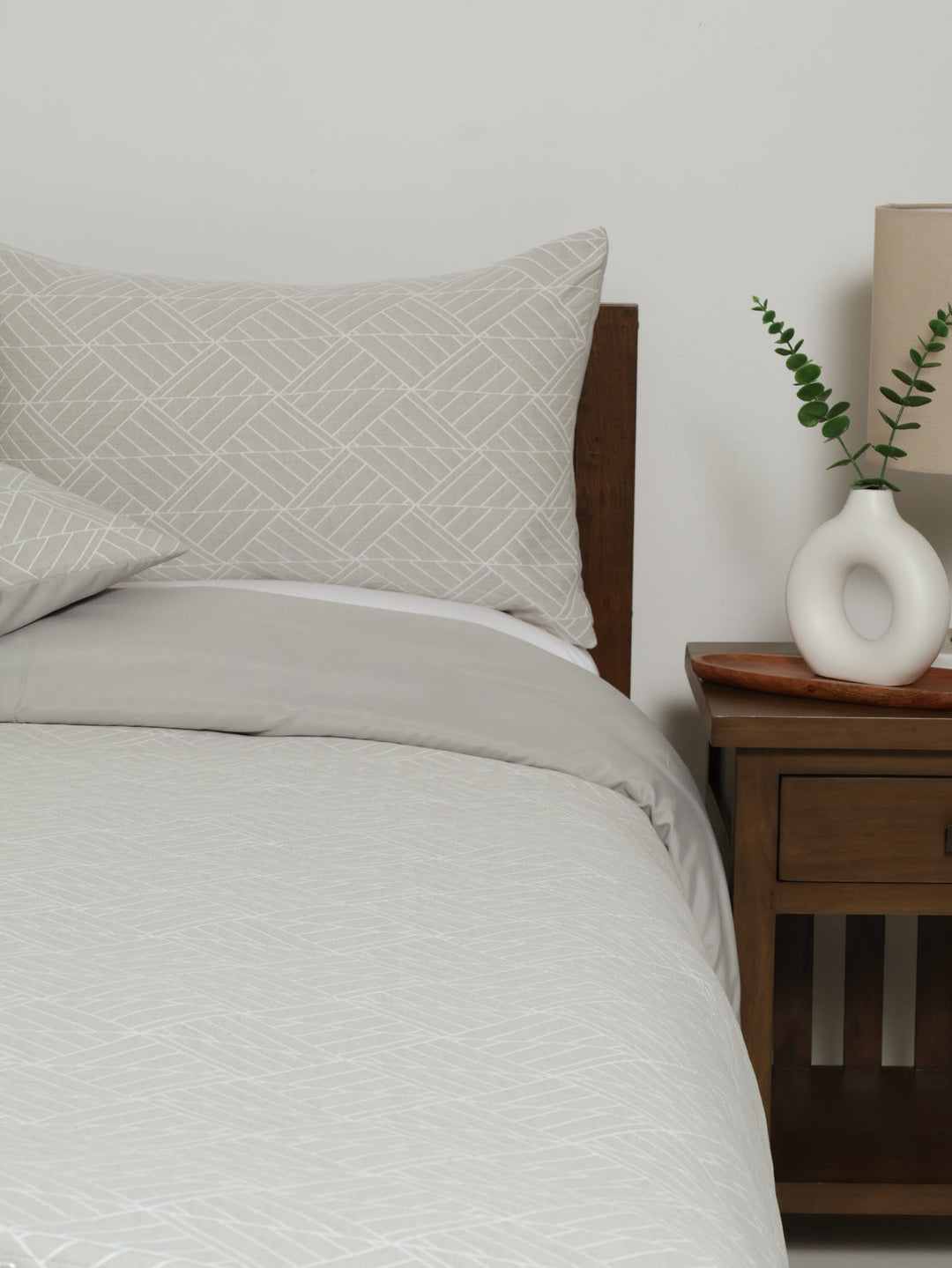 Quilted Jacquard Grey Duvet