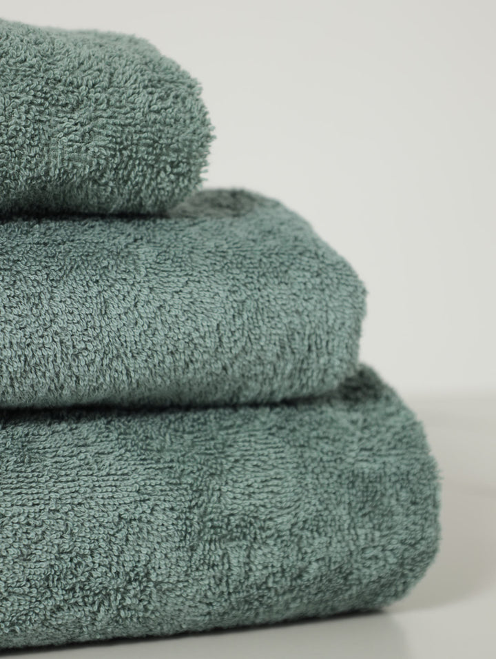 Signature Ripple Border Towels - Duck Egg