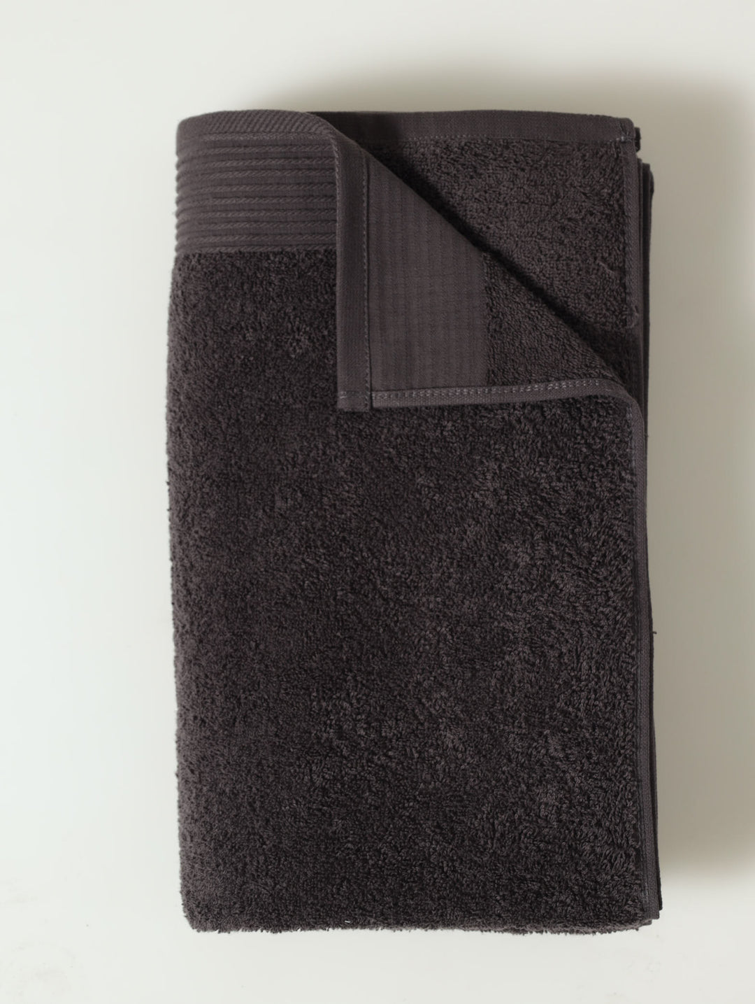 Signature Ripple Border Towels - Charcoal