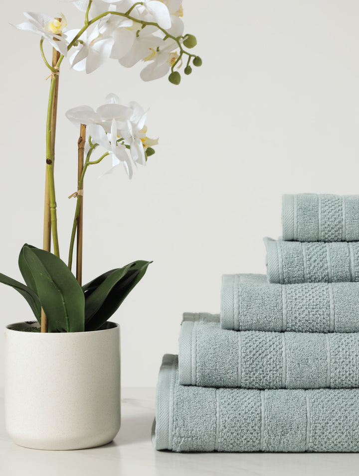 Premium Textured Towels - Duck Egg