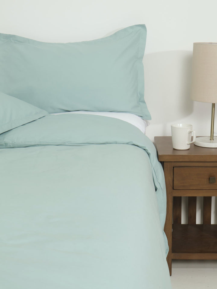 Modern Oxford Duvet Set - Duck Egg