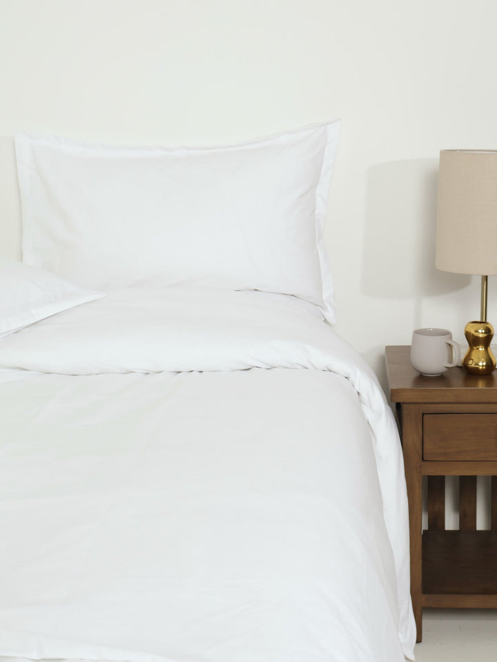 Modern Oxford Duvet Set - White