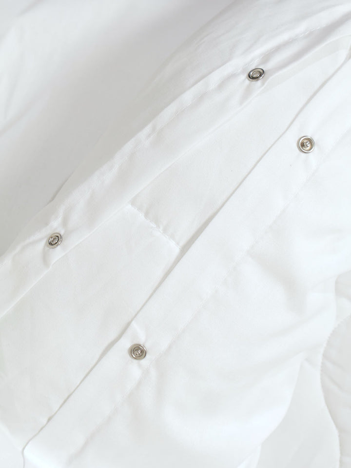 Modern Oxford Duvet Set - White