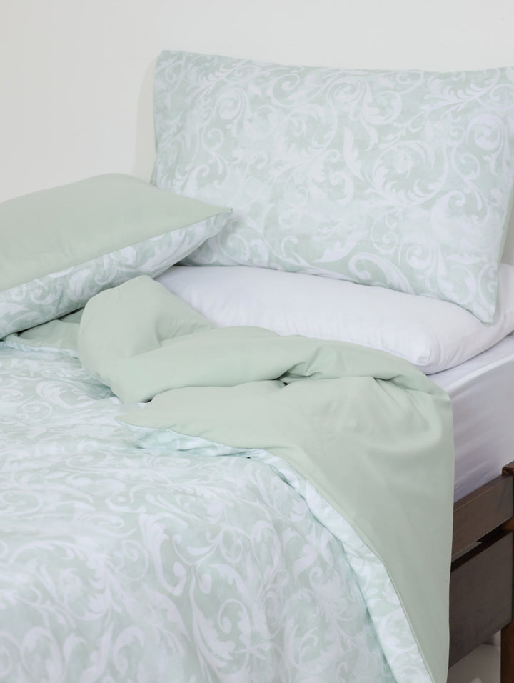 Filligree Printed Duvet Set - Seafoam