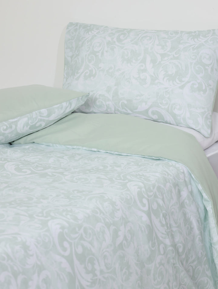 Filligree Printed Duvet Set - Seafoam