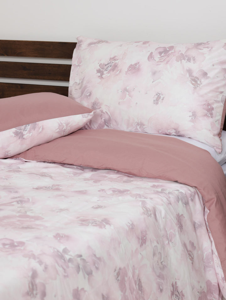 Victoria Floral Duvet - Mauve