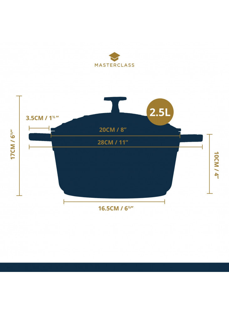 MasterClass 2.5L Cast Aluminium Casserole Dish