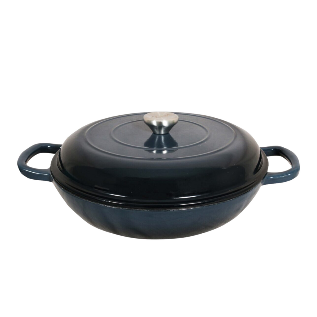 3.5L Cast Iron Shallow Casserole Pot