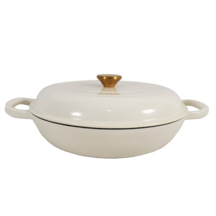 3.5L Cast Iron Shallow Casserole Pot