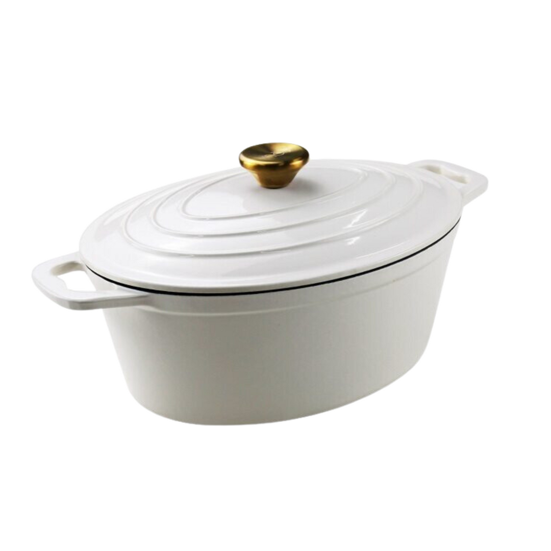 4L Cast Iron Oval Casserole Pot